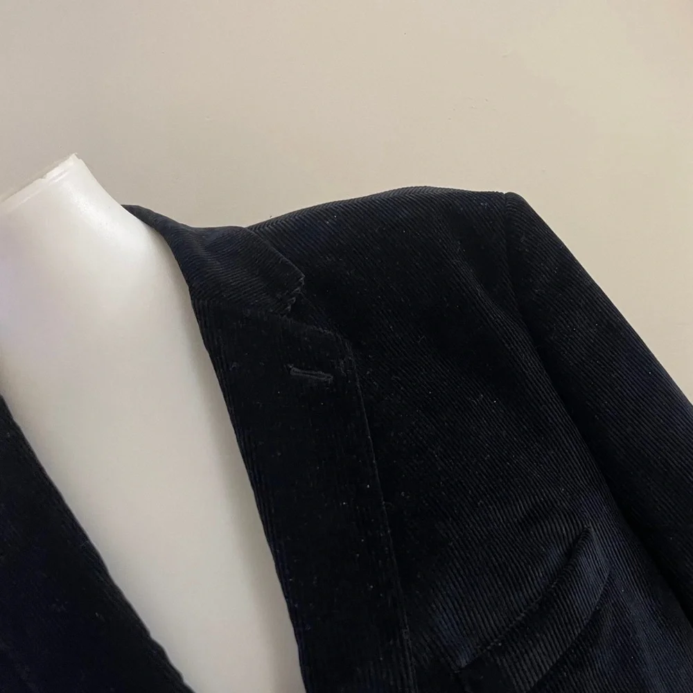 Vintage Corduroy Antonio Bove' Men's Classic Black Blazer Fall Workwear Holiday